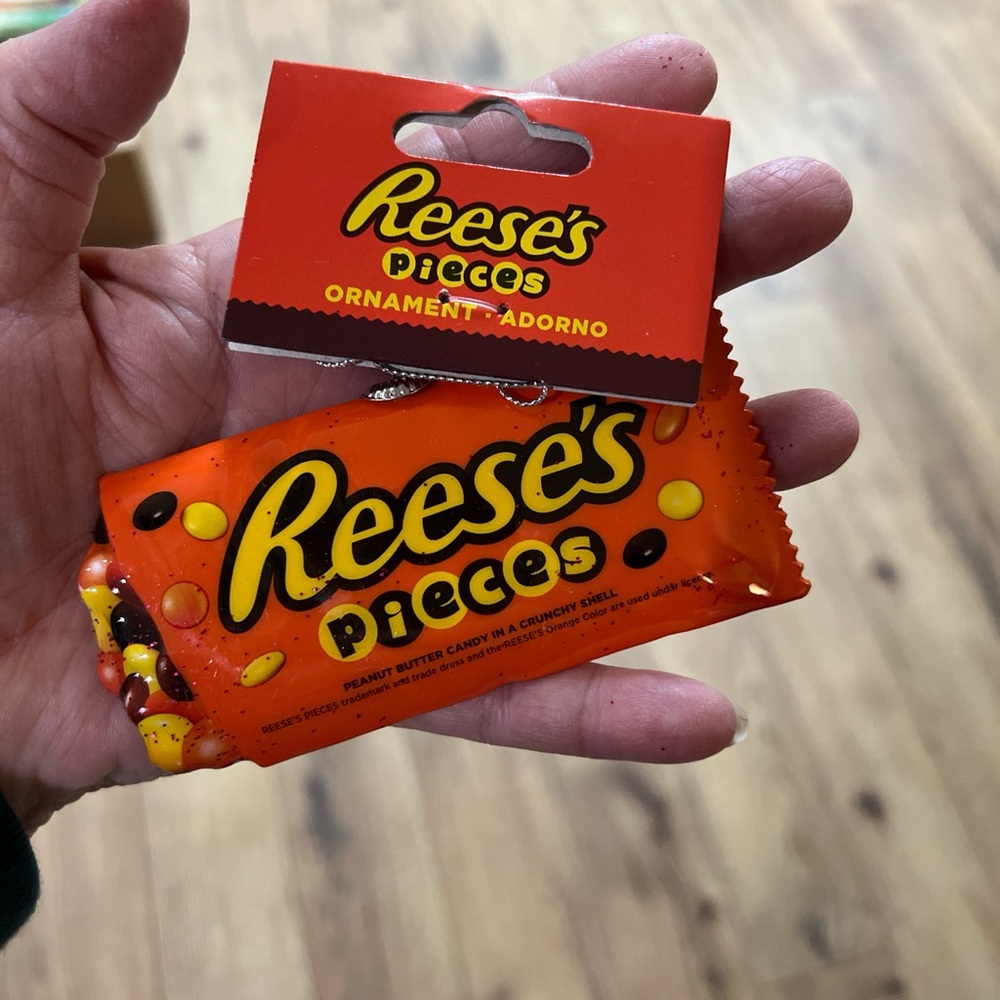 Reese's Pieces Ornament - Orange and Yellow